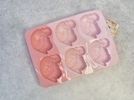 Molde silicona tricolor rosa 6 cisnes